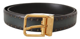 Dolce & Gabbana Emerald Elegance Leather Belt