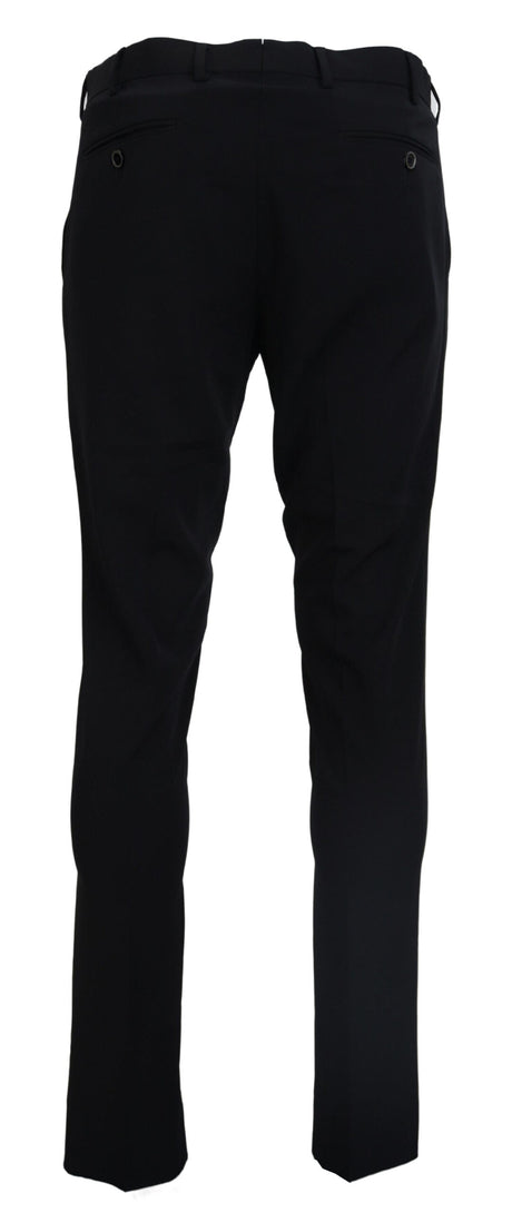 Domenico Tagliente Elegant Black Italian Dress Pants