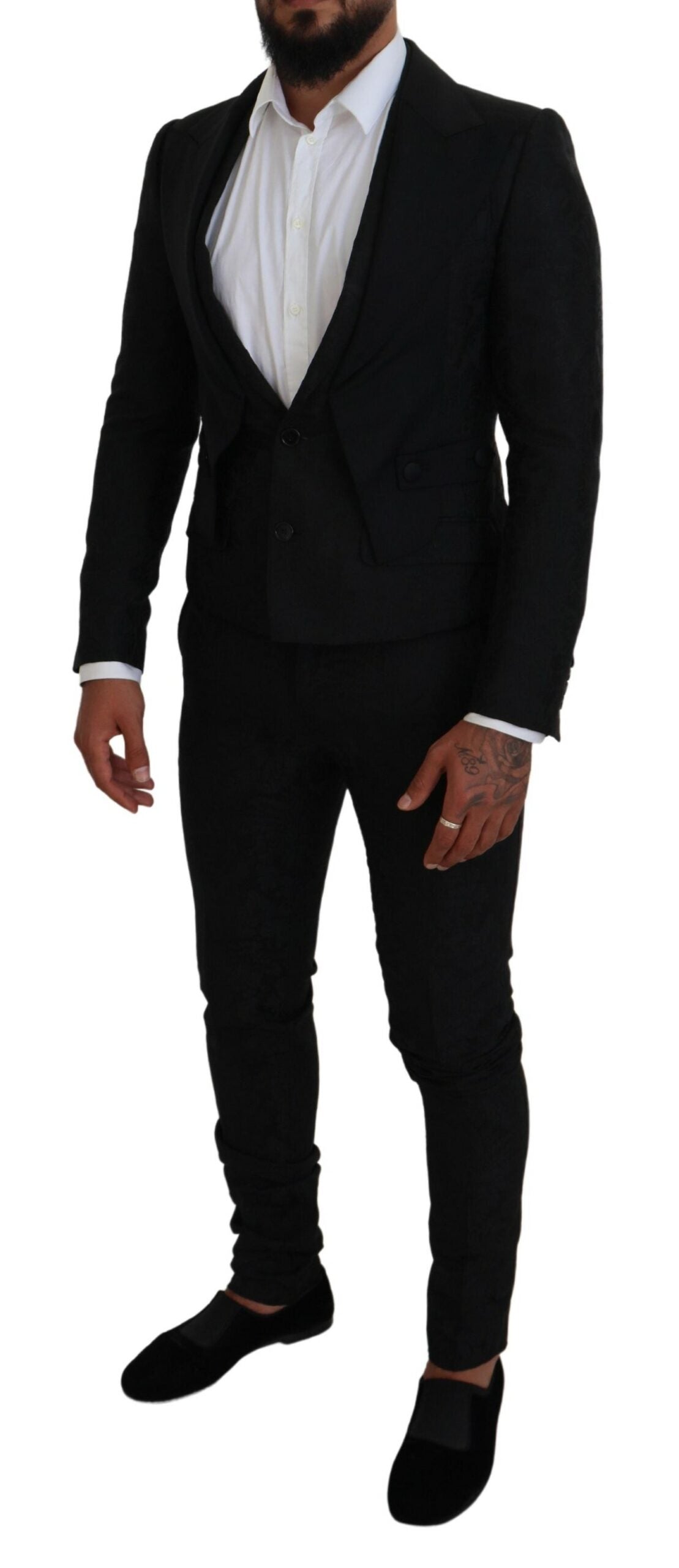 Dolce & Gabbana Elegant Black Martini Suit for the Modern Man