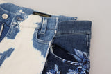 Dolce & Gabbana Elegant Loose Fit Denim Pants with Unique Print