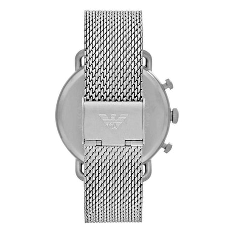 Emporio Armani Sophisticated Silver Steel Chronograph Watch