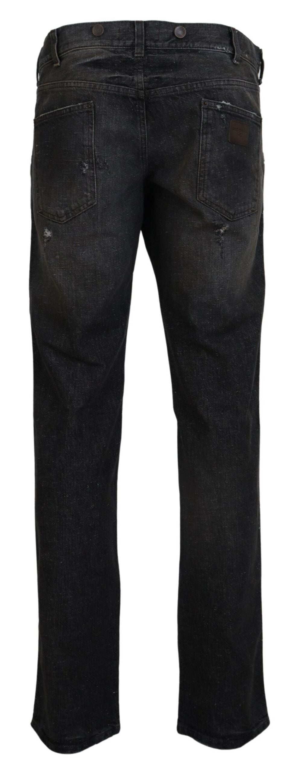 Dolce & Gabbana Exquisite Gray Denim Pants for the Modern Gentleman