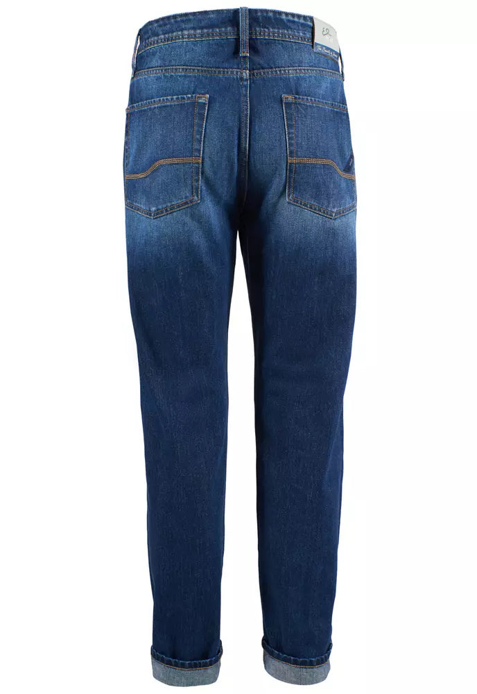 Yes Zee Blue Cotton Men Jeans