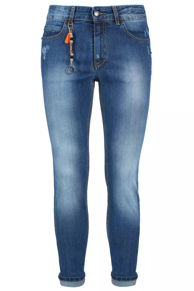 Yes Zee Blue Cotton Men Jeans