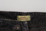 Costume National Stylish Gray Corduroy Denim Jeans