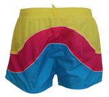 Dsquared² Multicolor Logo Print Men Beachwear Shorts Swimwear