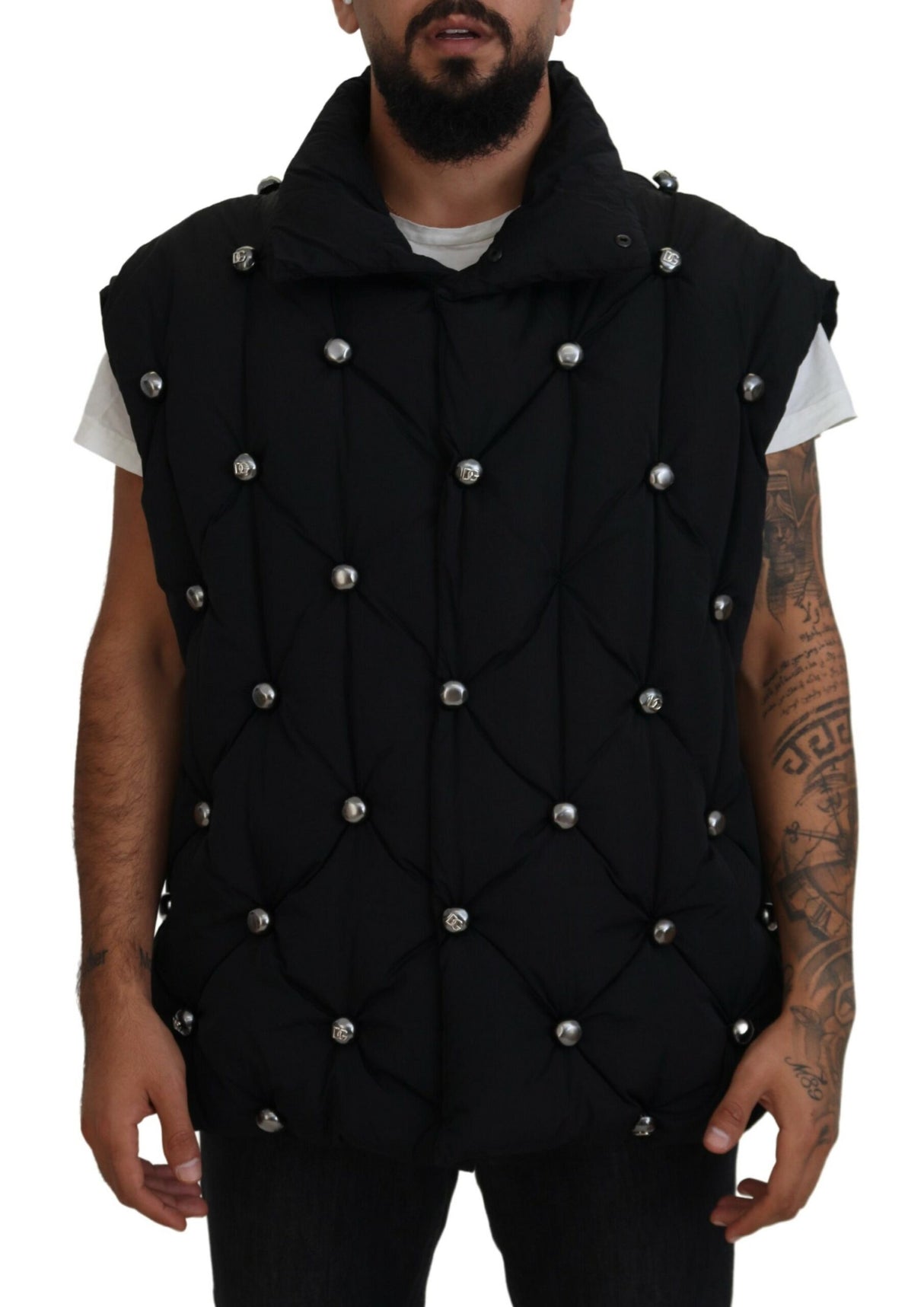 Dolce & Gabbana Elegant Black Sleeveless Vest Jacket