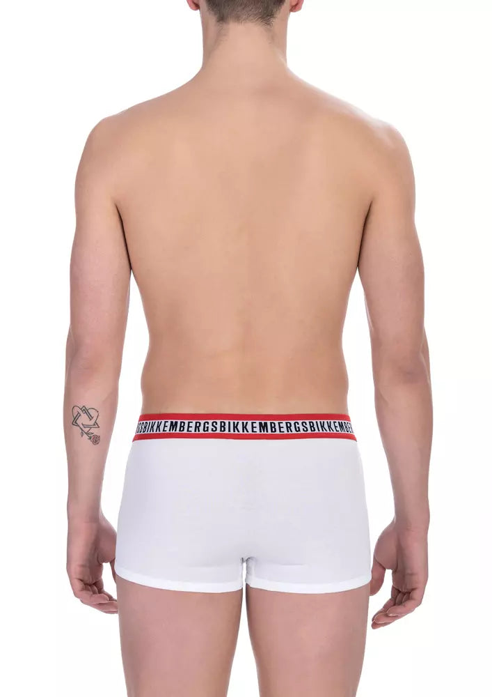 Bikkembergs White Cotton Men Trunk