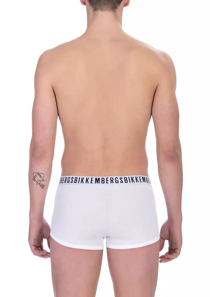 Bikkembergs White Cotton Men Trunk