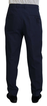 Dolce & Gabbana Elegant Dark Blue Chino Dress Pants