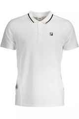 Fila White Cotton Men Polo