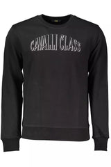 Cavalli Class Black Cotton Men Sweater