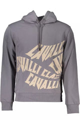 Cavalli Class Gray Cotton Men Sweater