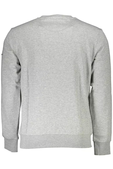 La Martina Gray Cotton Men Sweater