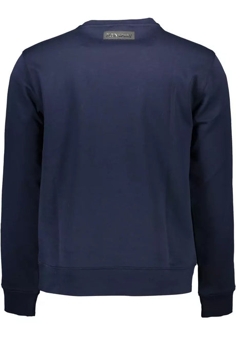 Plein Sport Blue Cotton Men Sweater