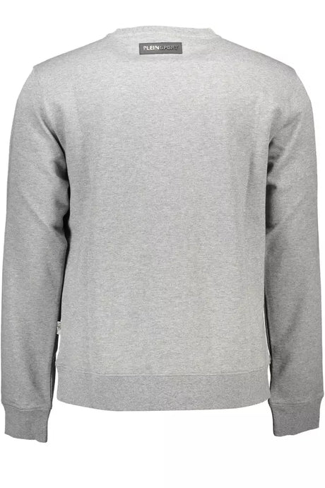 Plein Sport Gray Cotton Men Sweater