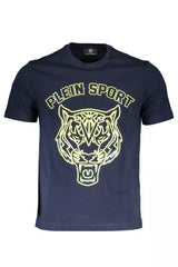 Plein Sport Blue Cotton Men T-Shirt