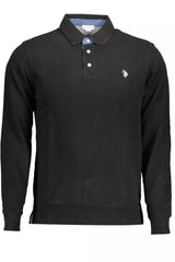 U.S. POLO ASSN. Black Cotton Men Polo Shirt