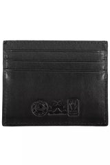 La Martina Black Leather Men Wallet