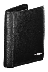 La Martina Black Leather Men Wallet