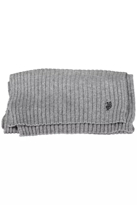 U.S. POLO ASSN. Gray Wool Mens Scarf