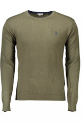 U.S. POLO ASSN. Green Viscose Men Sweater