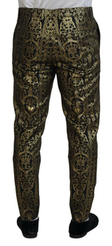 Dolce & Gabbana Elegant Jacquard Evening Pants