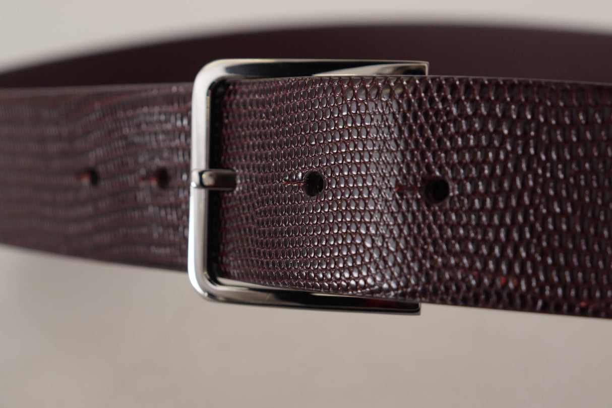 Dolce & Gabbana Elegant Dark Brown Leather Belt