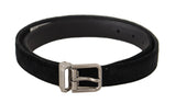 Dolce & Gabbana Elegant Black Velvet Designer Belt