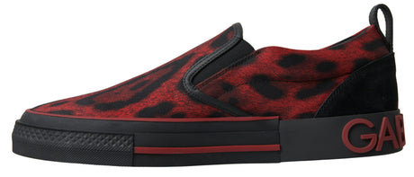 Dolce & Gabbana Chic Leopard Print Loafers Sneakers