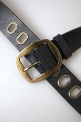 Dolce & Gabbana Sleek Italian Leather Belt with Metal Buckle