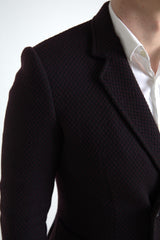 Dolce & Gabbana Elegant Purple Double Breasted Wool Blazer