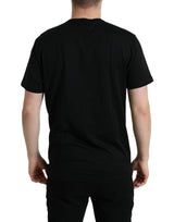 Dolce & Gabbana Sleek Cotton Round Neck T-Shirt with Chain Detail