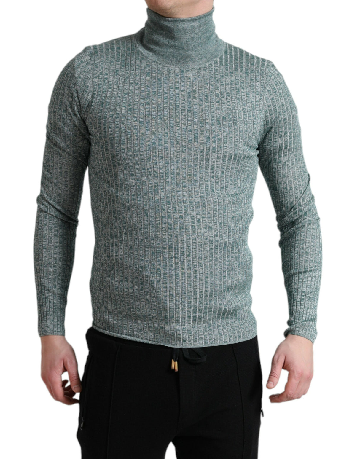 Dolce & Gabbana Elegant Green Turtleneck Pullover Sweater