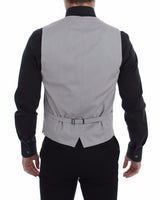 Dolce & Gabbana Elegant Gray Slim Fit Dress Vest