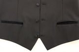 Dolce & Gabbana Elegant Black Wool Silk Dress Vest