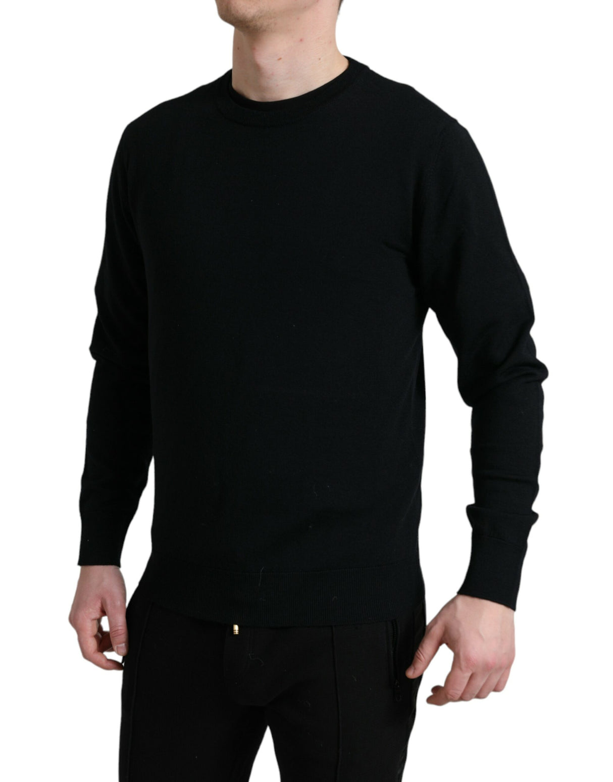 Dolce & Gabbana Stunning Black Wool Sweater