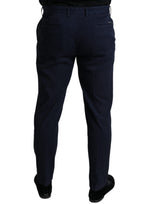 Dolce & Gabbana Elegant Dark Blue Skinny Dress Pants