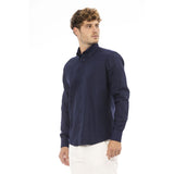 Baldinini Trend Blue Cotton Men Shirt