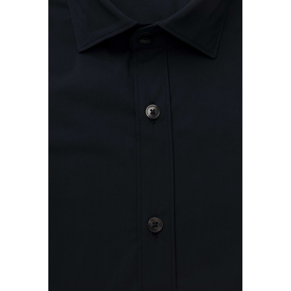 Bagutta Blue Cotton Men's Slim Shirt