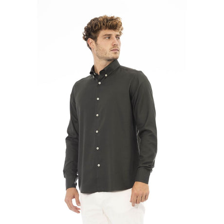 Baldinini Trend Green Cotton Men Shirt