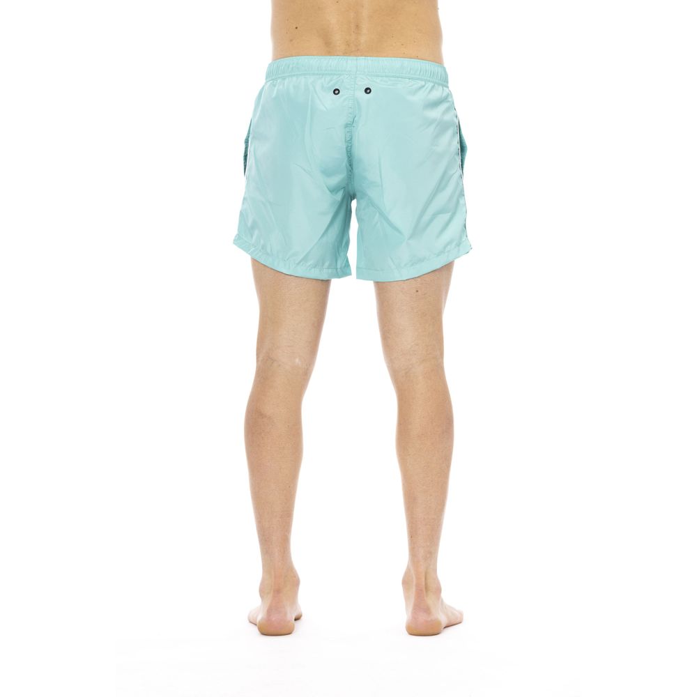 Bikkembergs Light Blue Polyester Men Swim Short