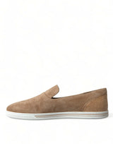 Dolce & Gabbana Elegant Beige Leather Loafers