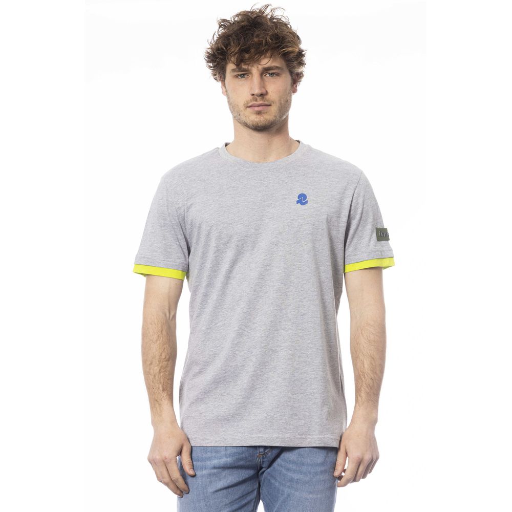 Invicta Gray Cotton Men T-Shirt