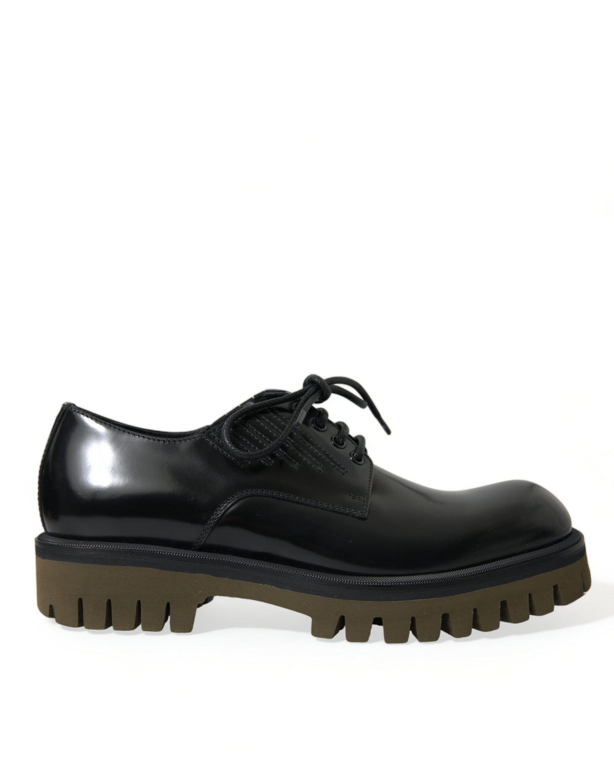 Dolce & Gabbana Elegant Black Leather Derby Dress Shoes