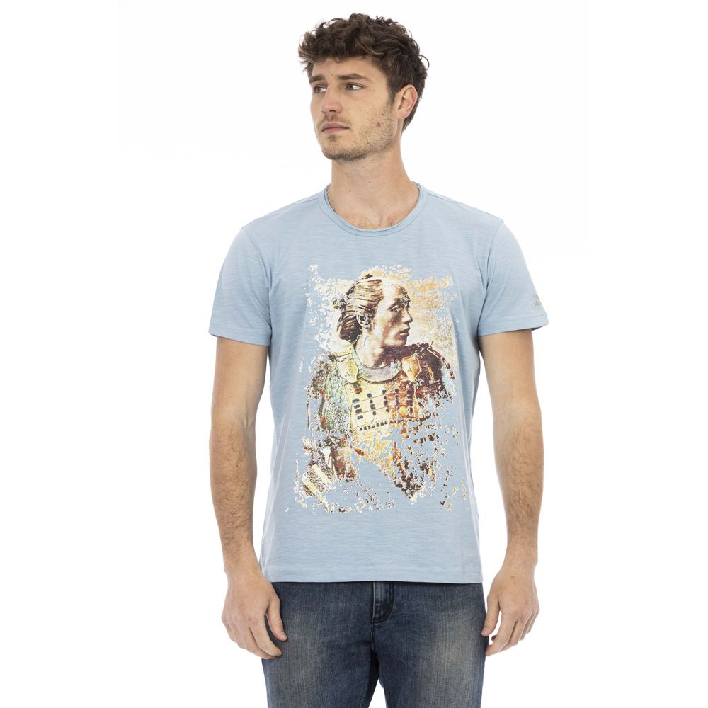 Trussardi Action Light Blue Cotton Men T-Shirt