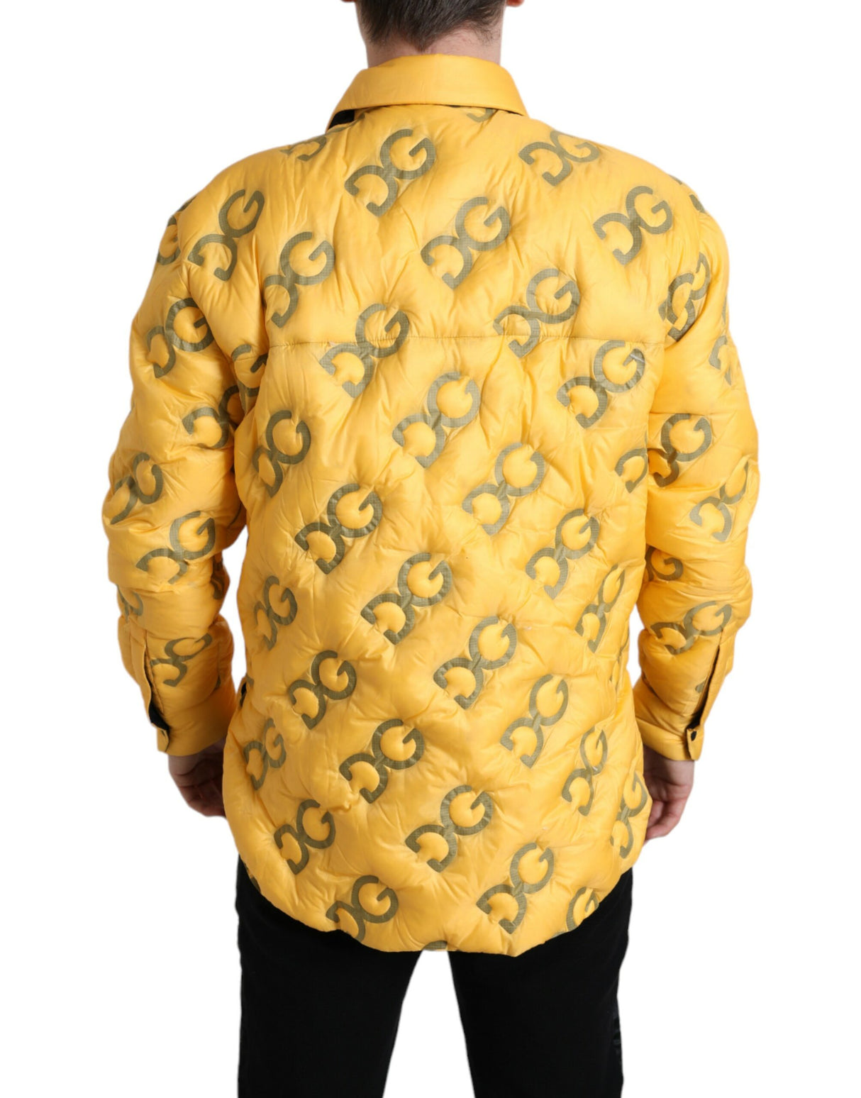 Dolce & Gabbana Elegant Yellow Padded Blouson Jacket