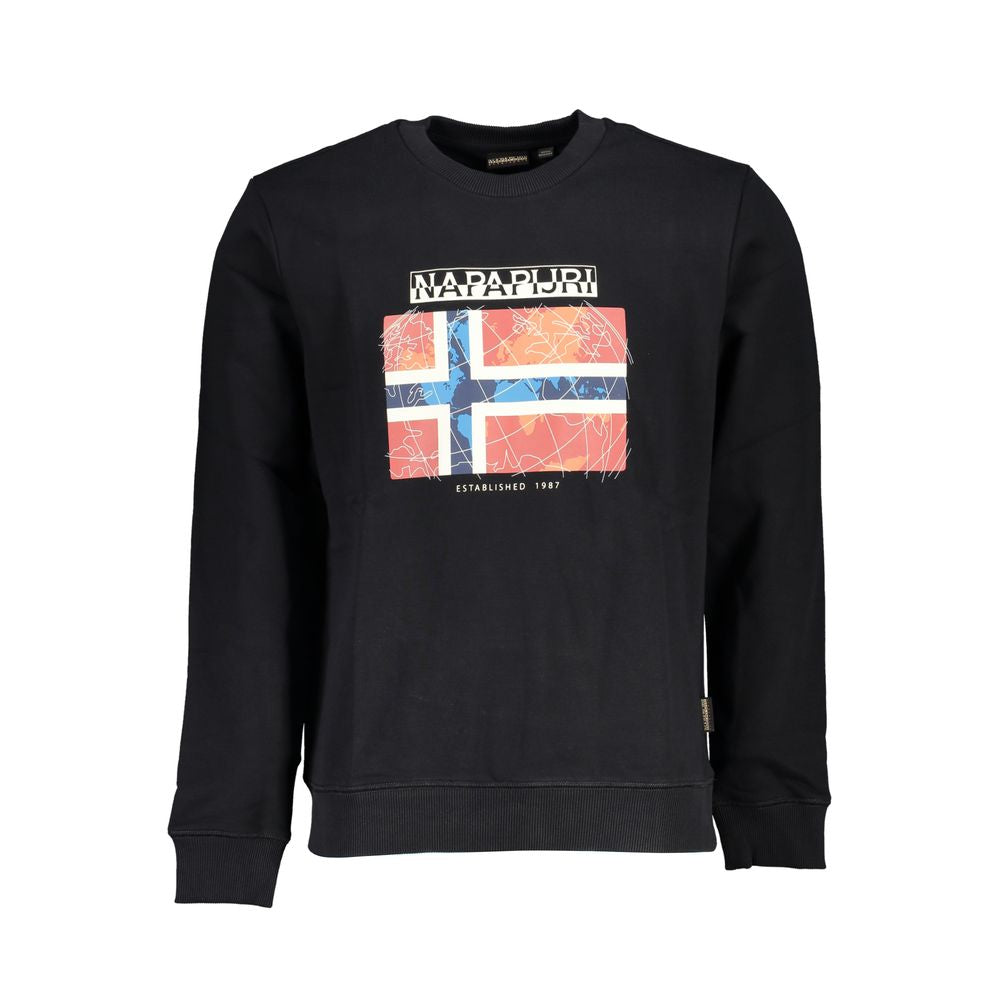 Napapijri Black Cotton Men Sweater