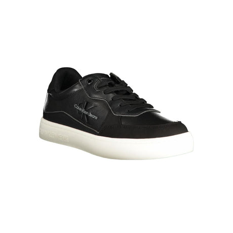 Calvin Klein Sleek Black Sports Sneakers with Contrast Details