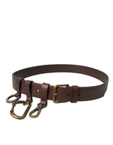 Dolce & Gabbana Elegant Brown Calf Leather Belt - Timeless Accessory